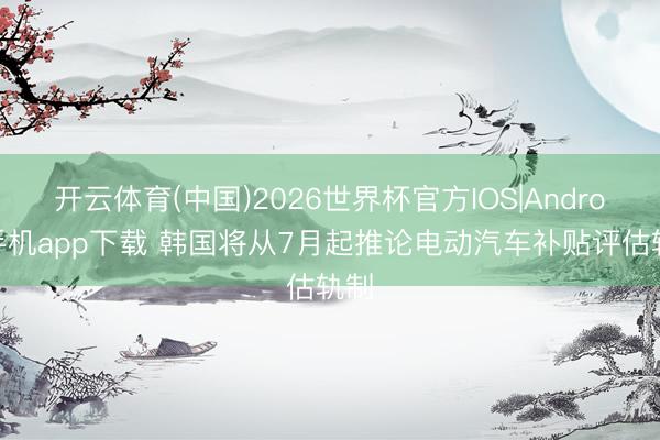 开云体育(中国)2026世界杯官方IOS|Android手机app下载 韩国将从7月起推论电动汽车补贴评估轨制