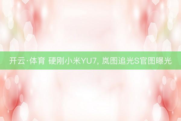 开云·体育 硬刚小米YU7， 岚图追光S官图曝光